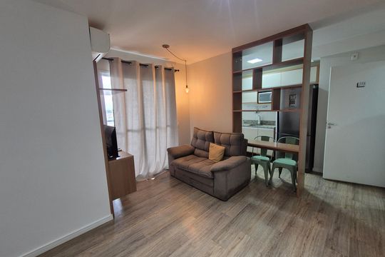 Sala de apartamento para alugar com 2 quartos, 48m² em Residencial Parque da Fazenda, Campinas