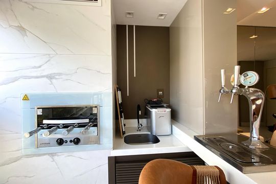 Varanda Gourmet de apartamento à venda com 3 quartos, 126m² em Buritis, Belo Horizonte