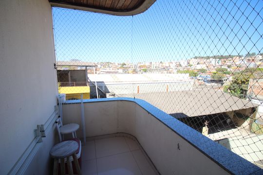 Varanda Quarto 1 de apartamento à venda com 3 quartos, 69m² em Novo Riacho, Contagem