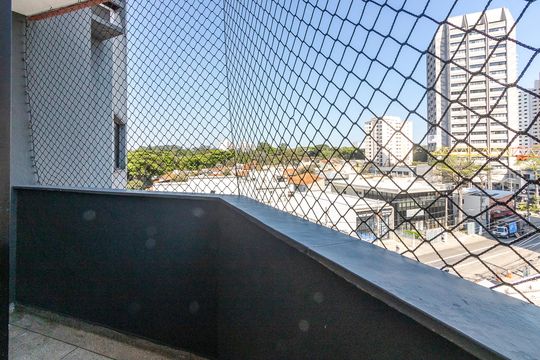 Varanda do Quarto de apartamento à venda com 1 quarto, 36m² em Santo Amaro, São Paulo