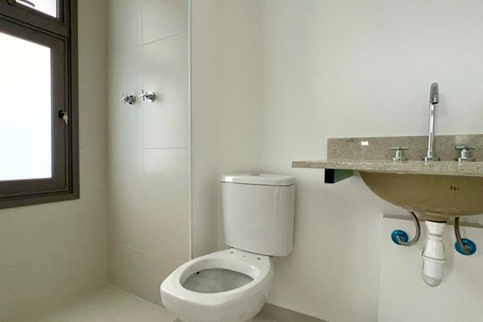 Banheiro da Suíte de apartamento à venda com 2 quartos, 56m² em Vila Anglo Brasileira, São Paulo