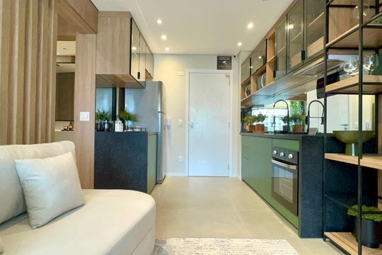 Sala de apartamento à venda com 1 quarto, 44m² em Vila Anglo Brasileira, São Paulo