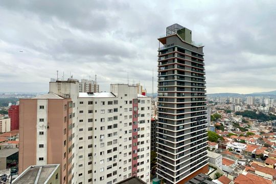 Vista da Varanda de apartamento à venda com 1 quarto, 37m² em Vila Anglo Brasileira, São Paulo