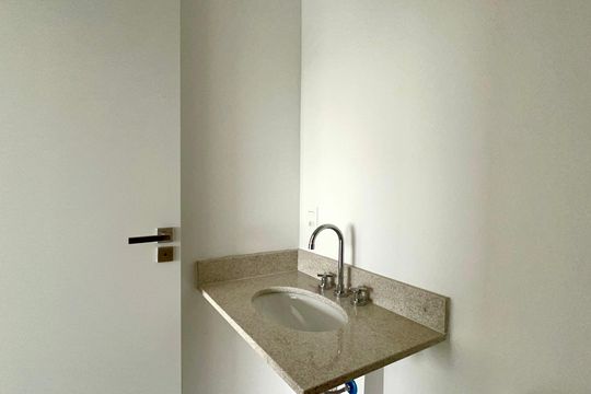 Banheiro da Suíte de apartamento à venda com 1 quarto, 37m² em Vila Anglo Brasileira, São Paulo