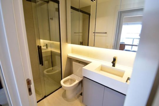Banheiro de apartamento para alugar com 1 quarto, 40m² em Vila Itapura, Campinas