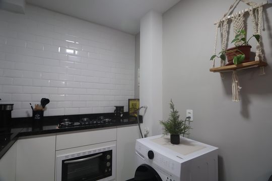 Cozinha - Armários de apartamento à venda com 2 quartos, 51m² em Estância Velha, Canoas