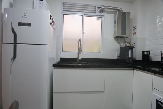 Cozinha - Armários de apartamento à venda com 2 quartos, 51m² em Estância Velha, Canoas