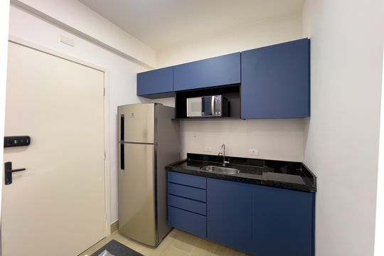 Cozinha de kitnet/studio à venda com 1 quarto, 28m² em Vila Mariana, São Paulo