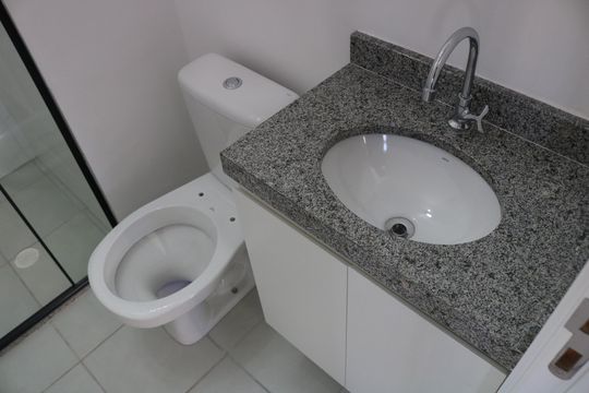 Banheiro de apartamento para alugar com 2 quartos, 33m² em Barra Funda, São Paulo