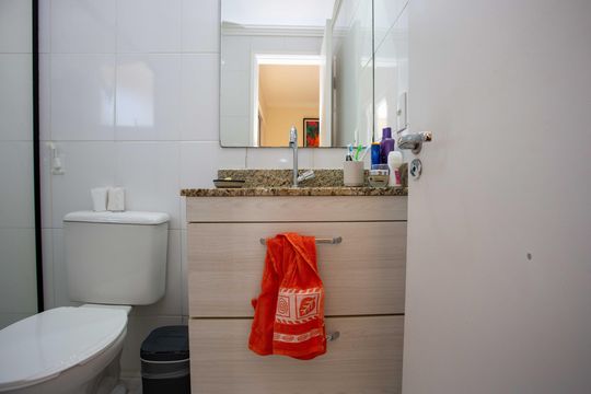 Banheiro da Suíte de apartamento à venda com 3 quartos, 82m² em Centro, Diadema