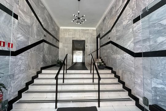 Hall social de apartamento para alugar com 1 quarto, 40m² em Itararé, São Vicente