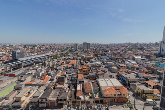 Vista da Sacada de apartamento à venda com 1 quarto, 30m² em Vila Tolstoi, São Paulo