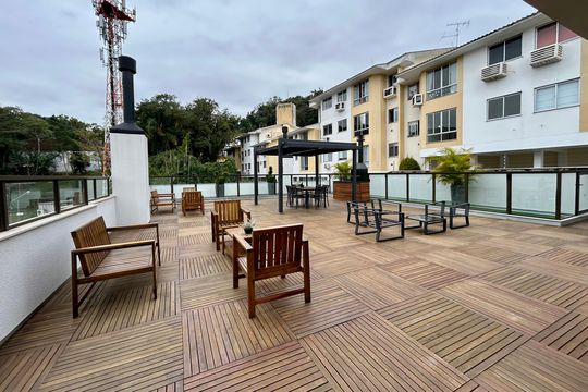 Área comum - Salão de festas de apartamento para alugar com 2 quartos, 71m² em Saco dos Limões, Florianópolis