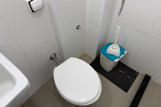 Banheiro/Área de Serviço de kitnet/studio para alugar com 1 quarto, 20m² em Gonzaga, Santos