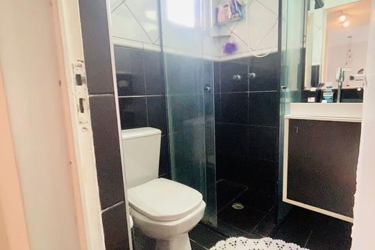 Banheiro de apartamento à venda com 2 quartos, 48m² em Jardim Planalto, São Paulo