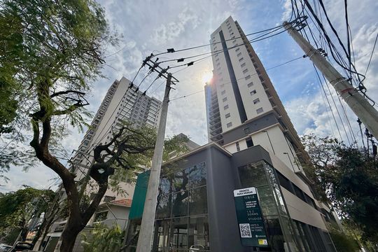 Fachada de kitnet/studio à venda com 1 quarto, 33m² em Brooklin, São Paulo