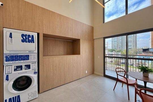Lavanderia  de kitnet/studio à venda com 1 quarto, 33m² em Brooklin, São Paulo
