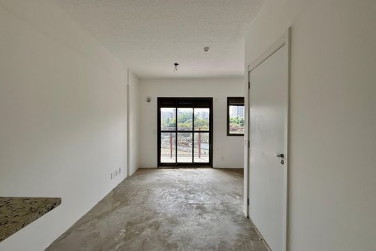 Cozinha de kitnet/studio à venda com 1 quarto, 33m² em Brooklin, São Paulo
