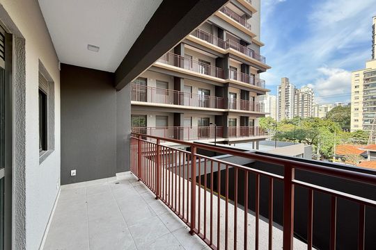 Sacada de kitnet/studio à venda com 1 quarto, 33m² em Brooklin, São Paulo