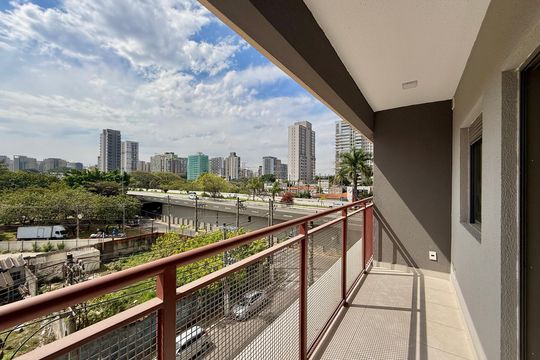 Sacada de kitnet/studio à venda com 1 quarto, 33m² em Brooklin, São Paulo