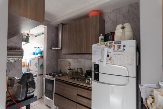 Cozinha de apartamento à venda com 2 quartos, 52m² em Jardim Novo Maracana, Campinas