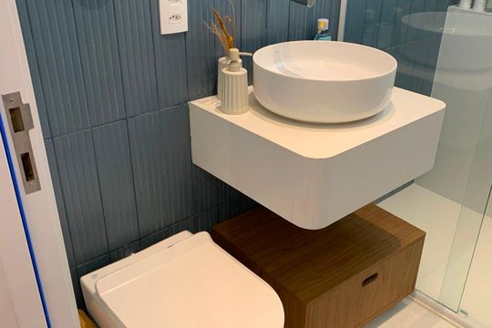 Banheiro de apartamento à venda com 2 quartos, 100m² em Vila Progredior, São Paulo