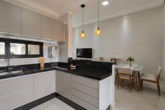 Cozinha de casa de condomínio à venda com 3 quartos, 205m² em Jardim Mantova, Indaiatuba