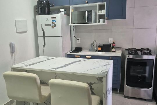 Cozinha de apartamento à venda com 1 quarto, 30m² em Barra Funda, São Paulo