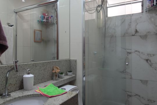 Banheiro de apartamento à venda com 2 quartos, 48m² em Frei Leopoldo, Belo Horizonte