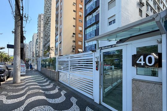 Fachada de apartamento para alugar com 1 quarto, 35m² em Gonzaga, Santos