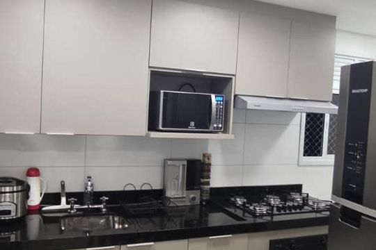 Cozinha de apartamento à venda com 2 quartos, 54m² em Casa Branca, Santo André