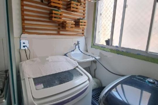 Área de serviço de apartamento à venda com 2 quartos, 49m² em Parque Sao Vicente, Santo André
