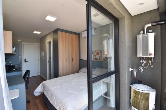 Sacada do Studio de apartamento à venda com 1 quarto, 19m² em Centro, Curitiba