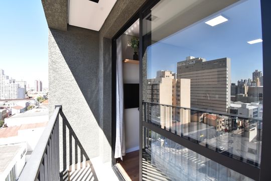 Sacada do Studio de apartamento à venda com 1 quarto, 19m² em Centro, Curitiba