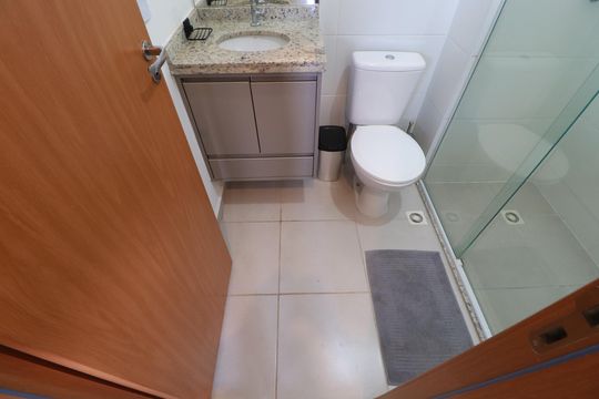Banheiro  de apartamento para alugar com 2 quartos, 50m² em Bonfim Paulista, Ribeirão Preto