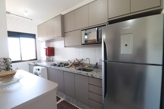 Cozinha  de apartamento para alugar com 2 quartos, 50m² em Bonfim Paulista, Ribeirão Preto