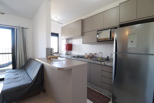 Cozinha  de apartamento para alugar com 2 quartos, 50m² em Bonfim Paulista, Ribeirão Preto