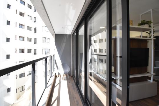 Sacada do Studio de kitnet/studio para alugar com 1 quarto, 32m² em Cristo Rei, Curitiba