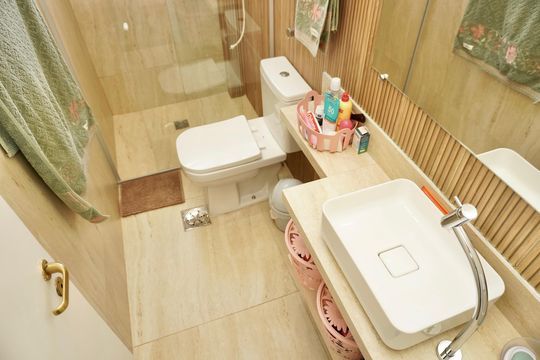 Banheiro Social de apartamento à venda com 2 quartos, 58m² em Santa Efigênia, Belo Horizonte