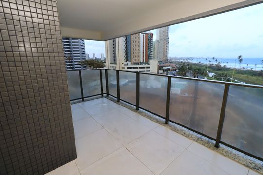 Varanda da Sala de apartamento para alugar com 3 quartos, 105m² em Jaguaribe, Salvador