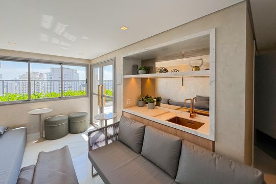 Espaço Gourmet de kitnet/studio para alugar com 1 quarto, 31m² em Vila Mariana, São Paulo