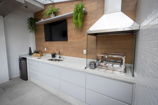 Área externa de casa para alugar com 3 quartos, 175m² em Embaré, Santos