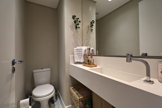 Lavabo de apartamento à venda com 3 quartos, 132m² em Jardim, Santo André
