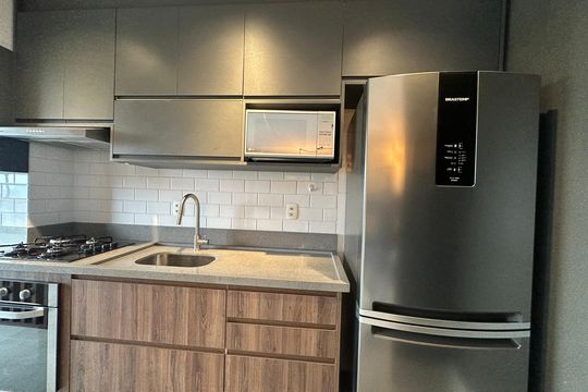 Cozinha de apartamento à venda com 2 quartos, 63m² em Alphaville Empresarial, Barueri
