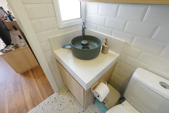 Banheiro de kitnet/studio para alugar com 1 quarto, 31m² em Vila Mariana, São Paulo