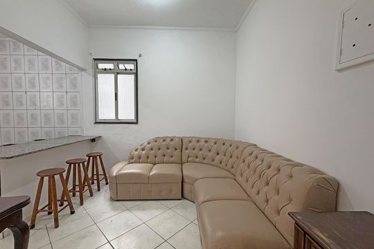 Sala de apartamento para alugar com 1 quarto, 60m² em José Menino, Santos