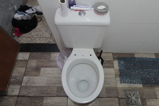 Banheiro Social de casa para alugar com 1 quarto, 55m² em Justinópolis, Belo Horizonte