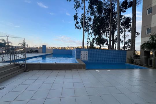 Área externa de apartamento para alugar com 1 quarto, 46m² em Jk, Contagem