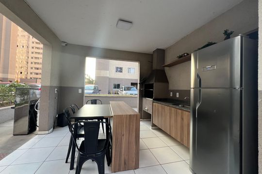 Área externa de apartamento para alugar com 1 quarto, 46m² em Jk, Contagem