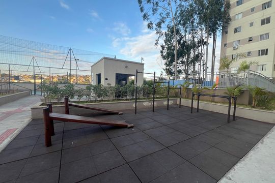 Área externa de apartamento para alugar com 1 quarto, 46m² em Jk, Contagem